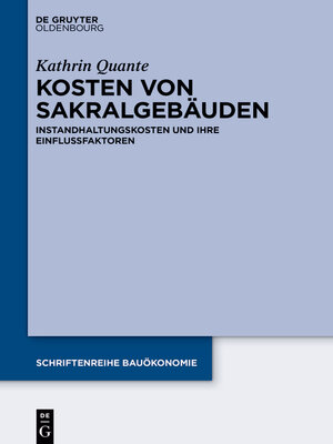 cover image of Kosten von Sakralgebäuden
